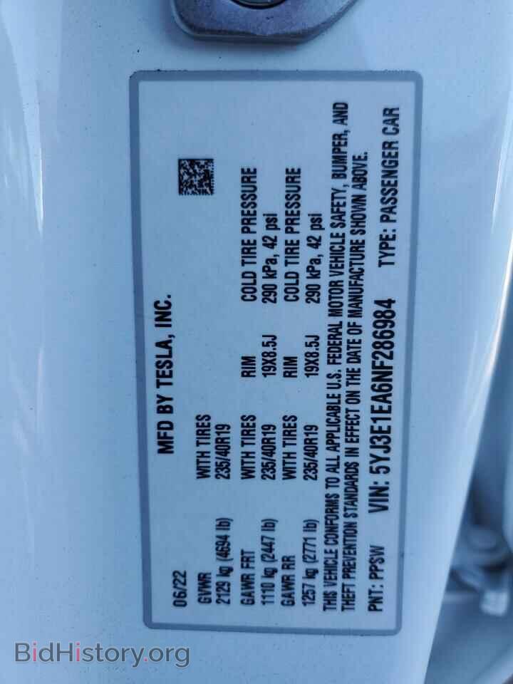 2022 TESLA MODEL 3 - VIN: 5YJ3E1EA6NF286984 - Photo 10