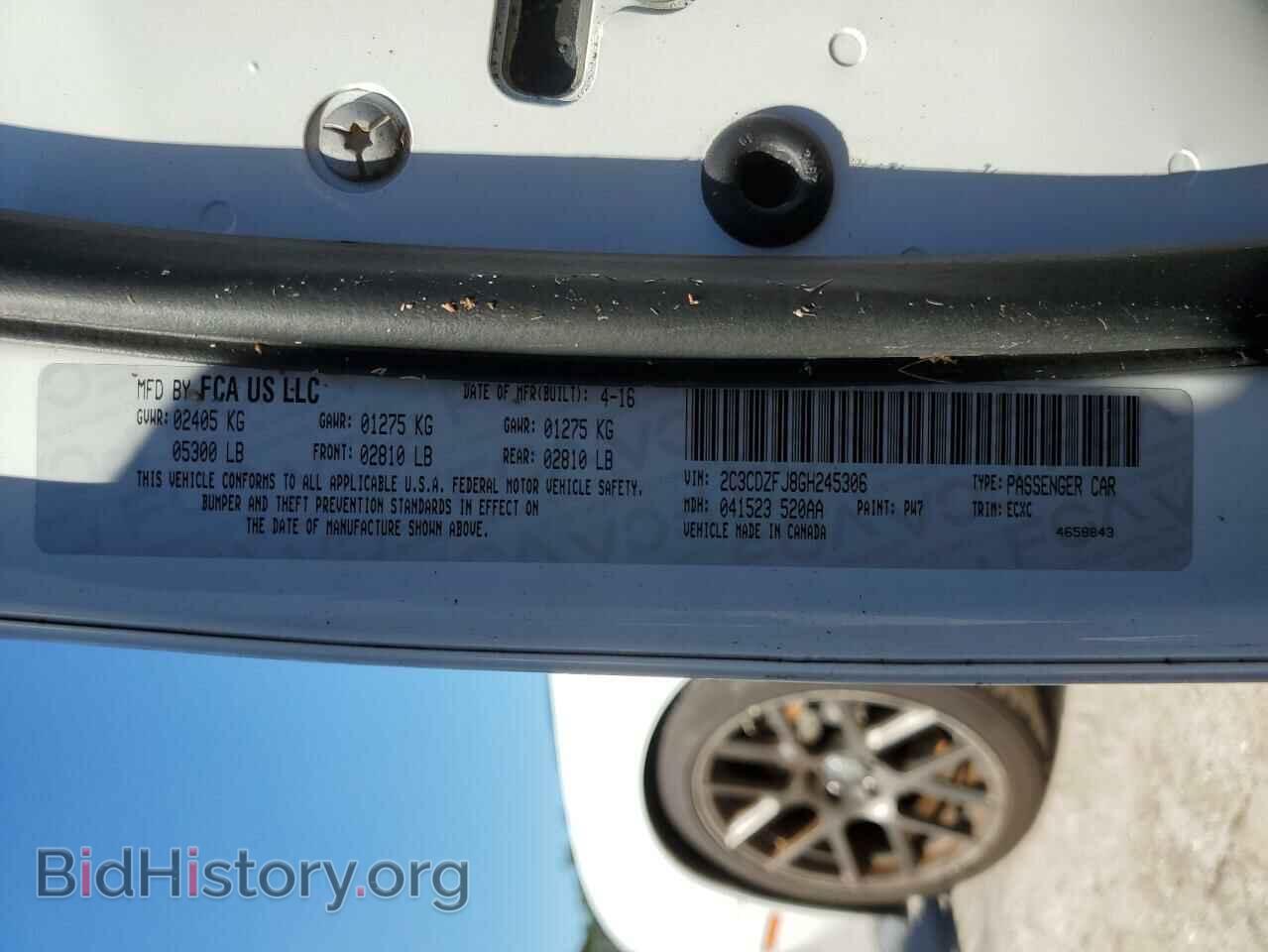2016 DODGE CHALLENGER - VIN: 2C3CDZFJ8GH245306 - Фото 10