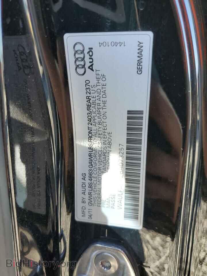 2011 AUDI A5 - VIN: WAULFAFR2BA073257 - Фото 10