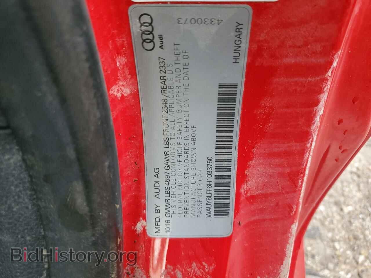 2017 AUDI A3 - VIN: WAUY8LFF6H1033760 - Фото 10