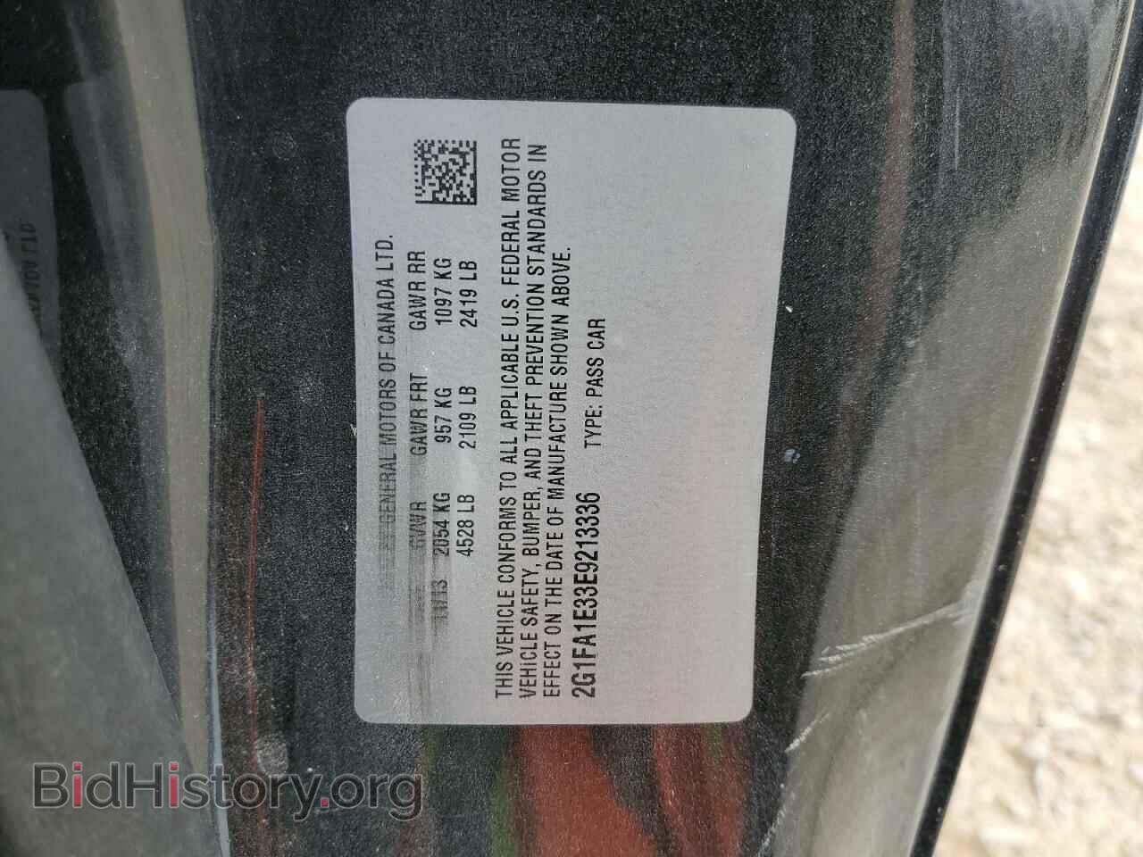 2014 CHEVROLET CAMARO - VIN: 2G1FA1E33E9213336 - Фото 10