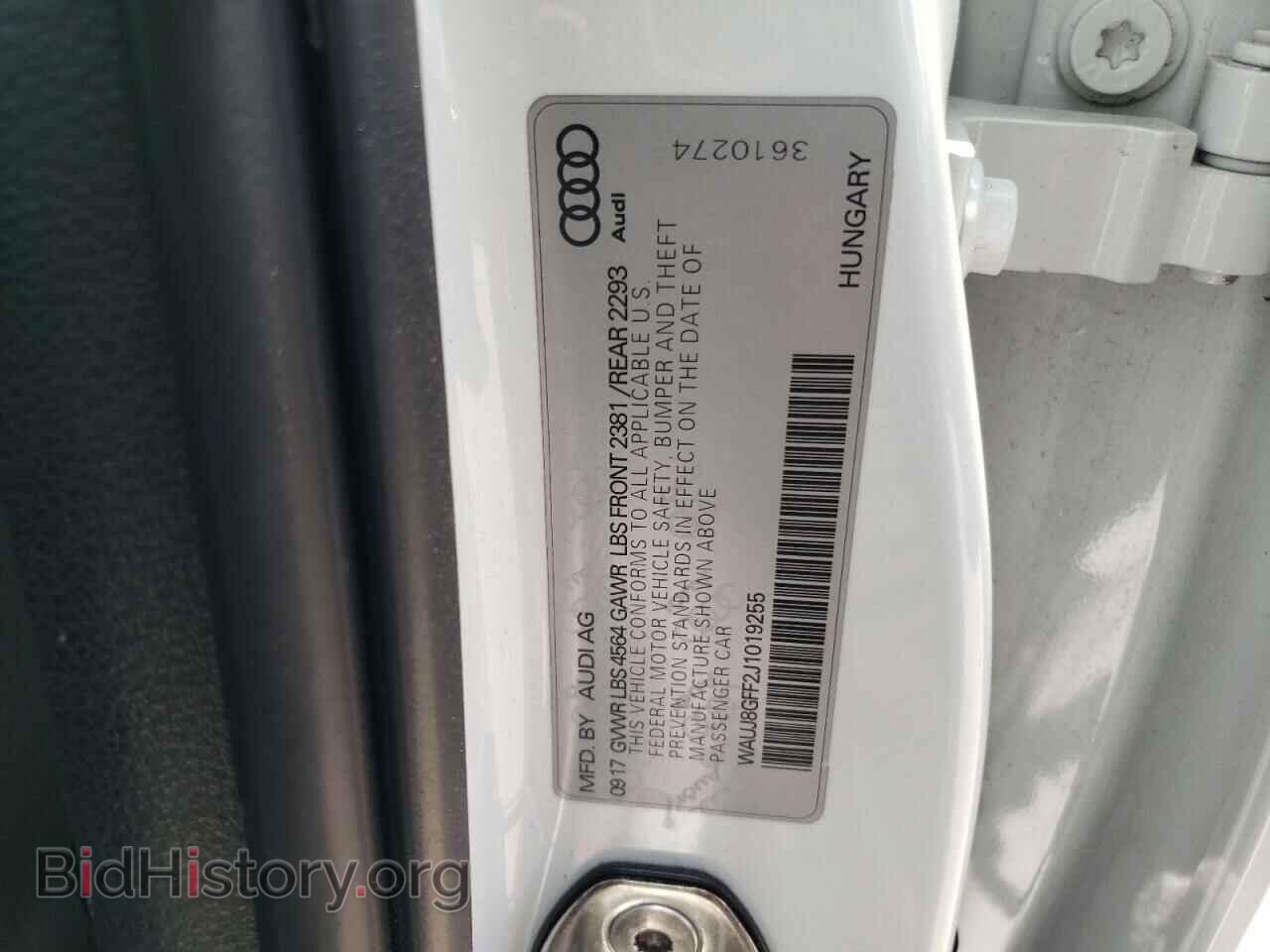 2018 AUDI A3 - VIN: WAUJ8GFF2J1019255 - Photo 12