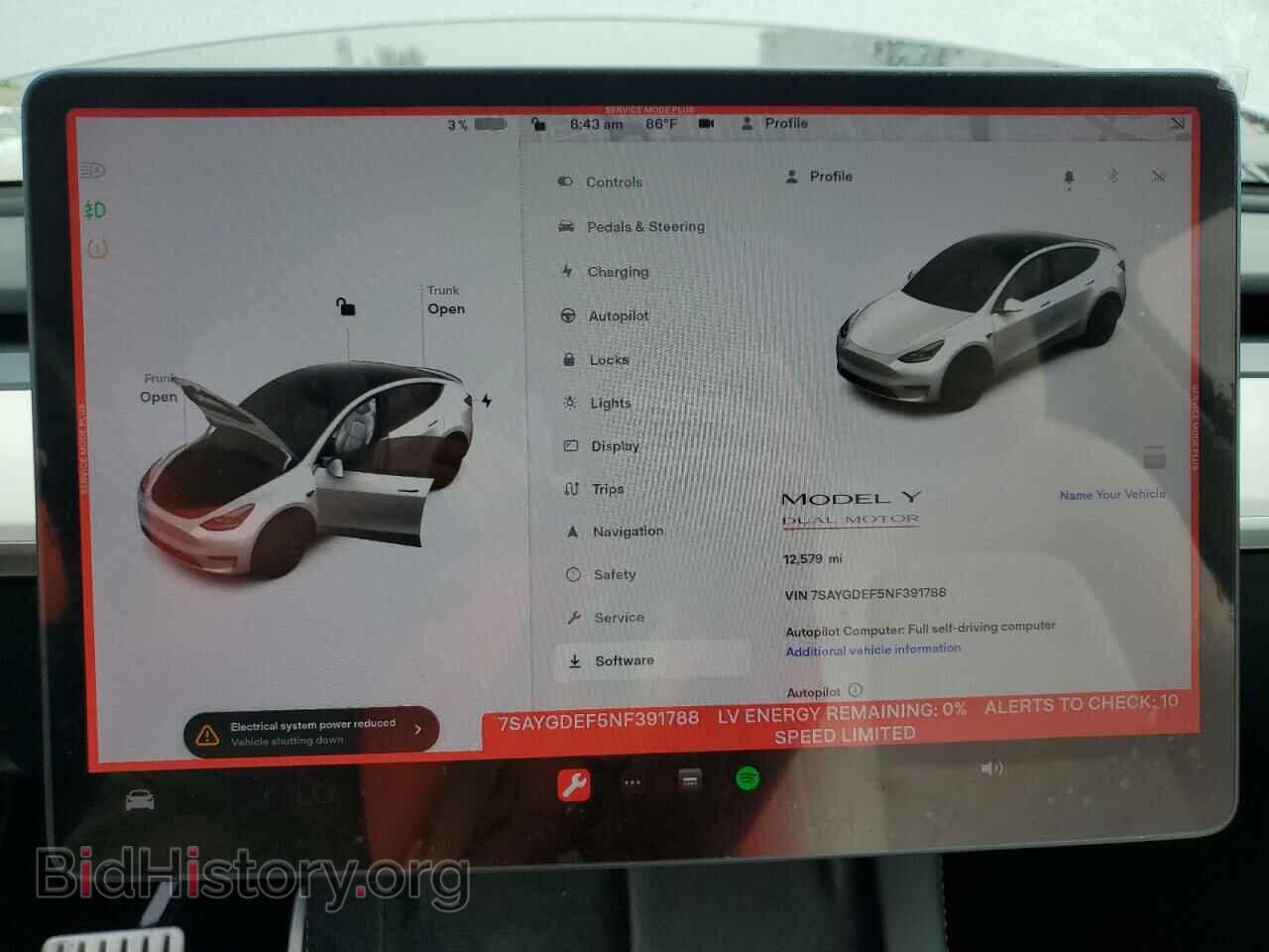 2022 TESLA MODEL Y - VIN: 7SAYGDEF5NF391788 - Фото 9