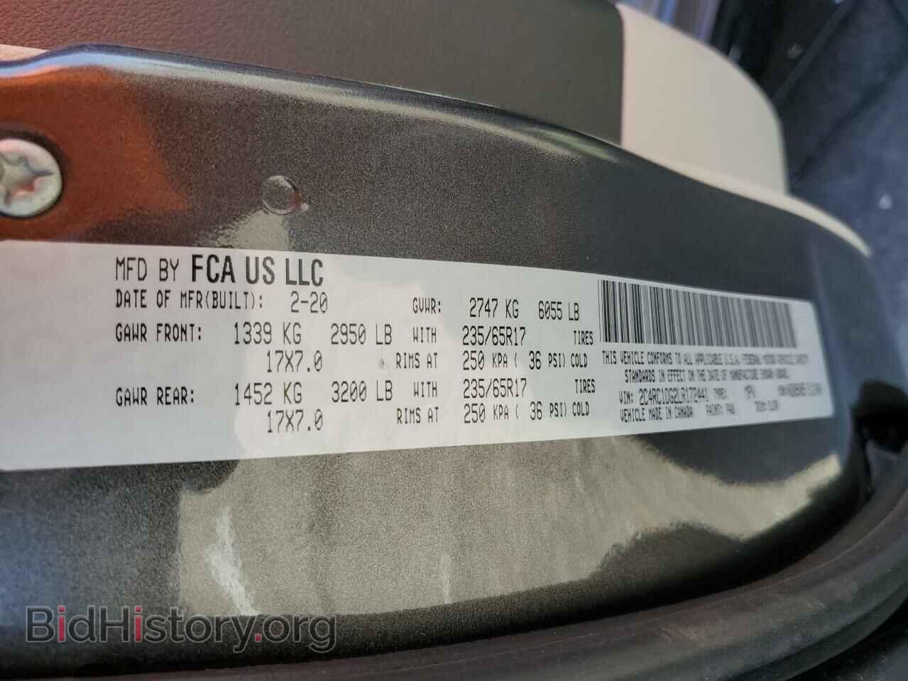 2020 CHRYSLER MINIVAN - VIN: 2C4RC1DG2LR172441 - Фото 13