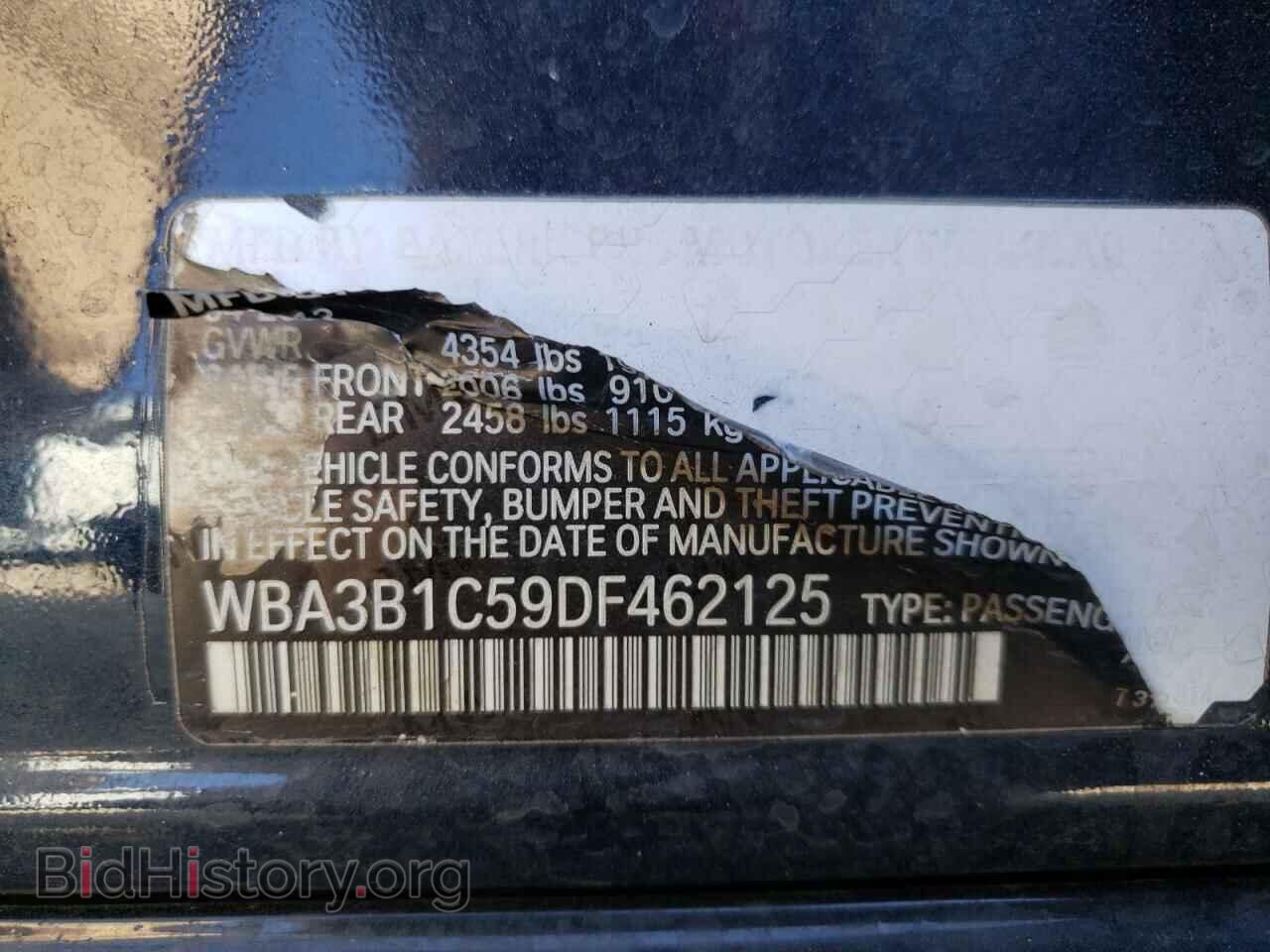2013 BMW 3 SERIES - VIN: WBA3B1C59DF462125 - Фото 10