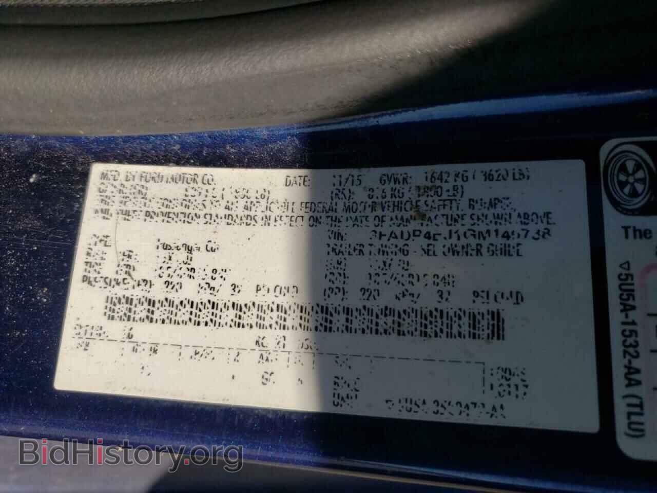 2016 FORD FIESTA - VIN: 3FADP4EJ1GM140738 - Фото 10