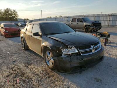2013 Dodge AVENGER Avenger SE, черный — VIN 1C3CDZAB4DN616352, Copart
