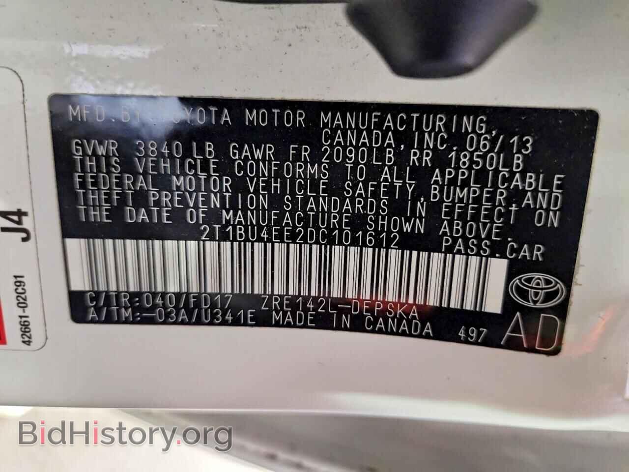 2013 TOYOTA COROLLA - VIN: 2T1BU4EE2DC101612 - Photo 12