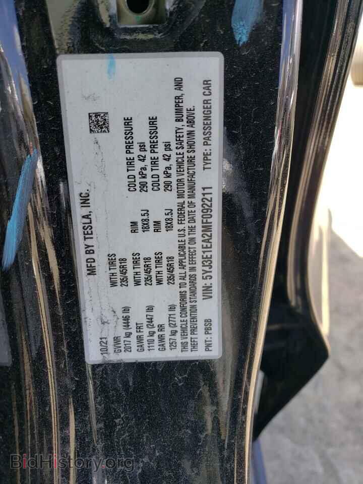 2021 TESLA MODEL 3 - VIN: 5YJ3E1EA2MF092211 - Photo 13