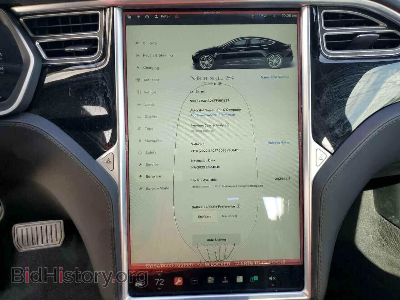 2015 TESLA MODEL S - VIN: 5YJSA1S2XFF091587 - Photo 9