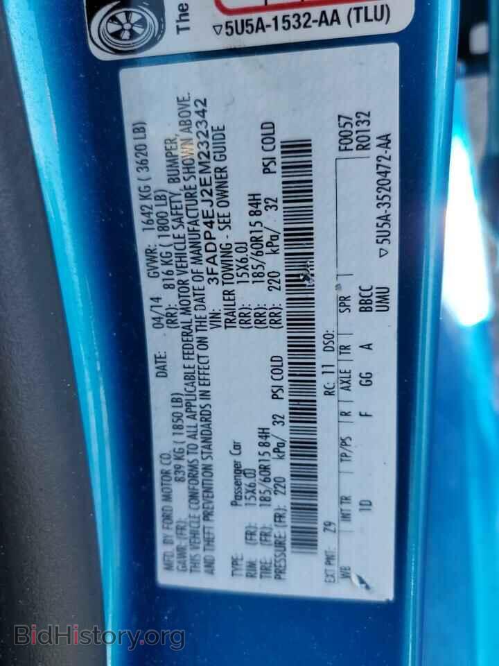 2014 FORD FIESTA - VIN: 3FADP4EJ2EM232342 - Фото 10