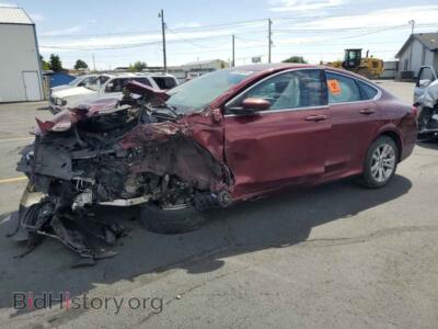 2016 Chrysler 200 Limited, бордовый — VIN 1C3CCCAB1GN171086, Copart