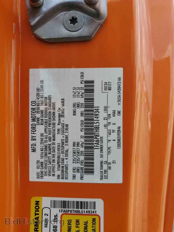 2020 FORD ALL Models - VIN: 1FA6P8TH8L5149341 - Фото 12