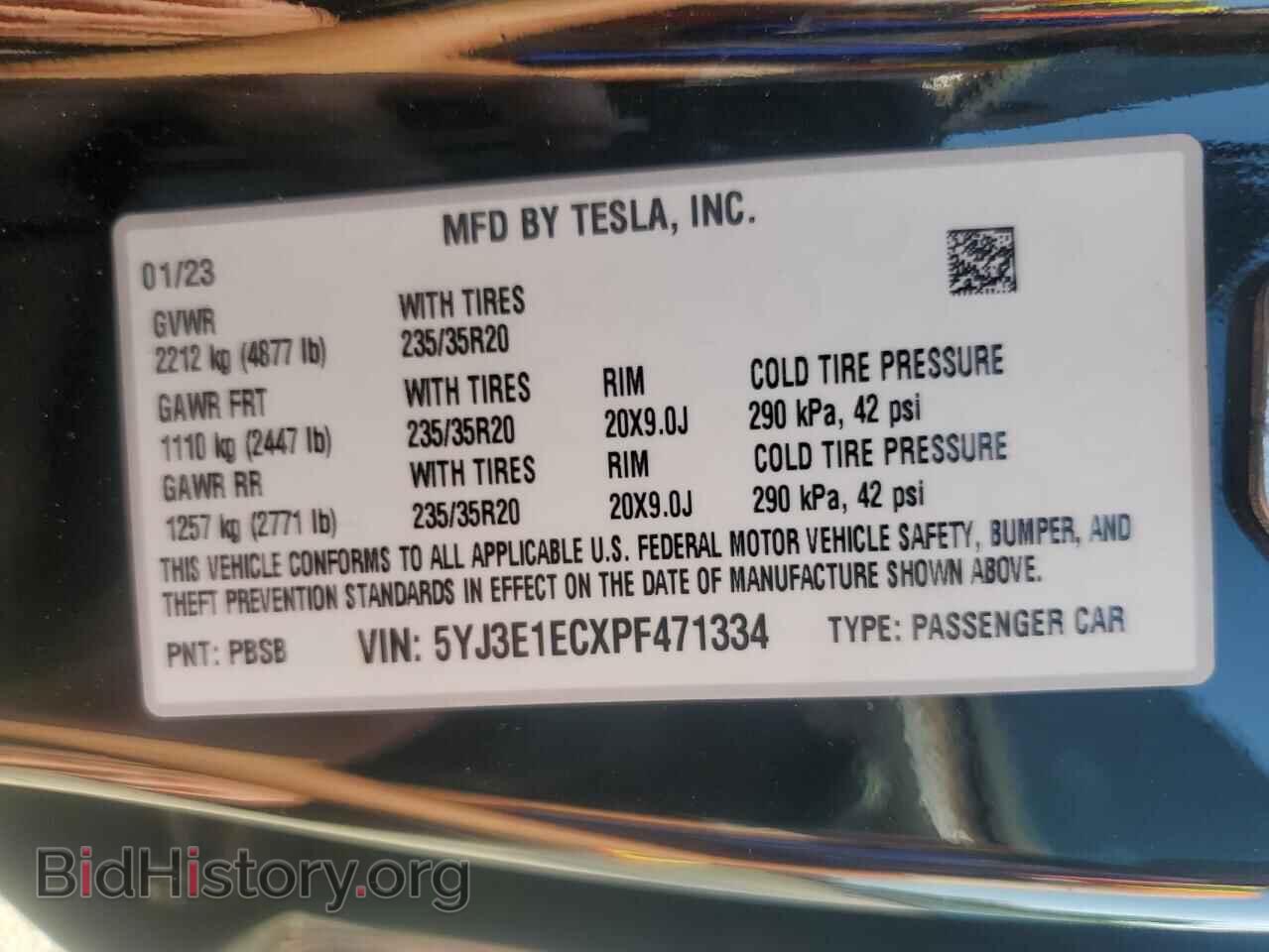 2023 TESLA MODEL 3 - VIN: 5YJ3E1ECXPF471334 - Фото 12