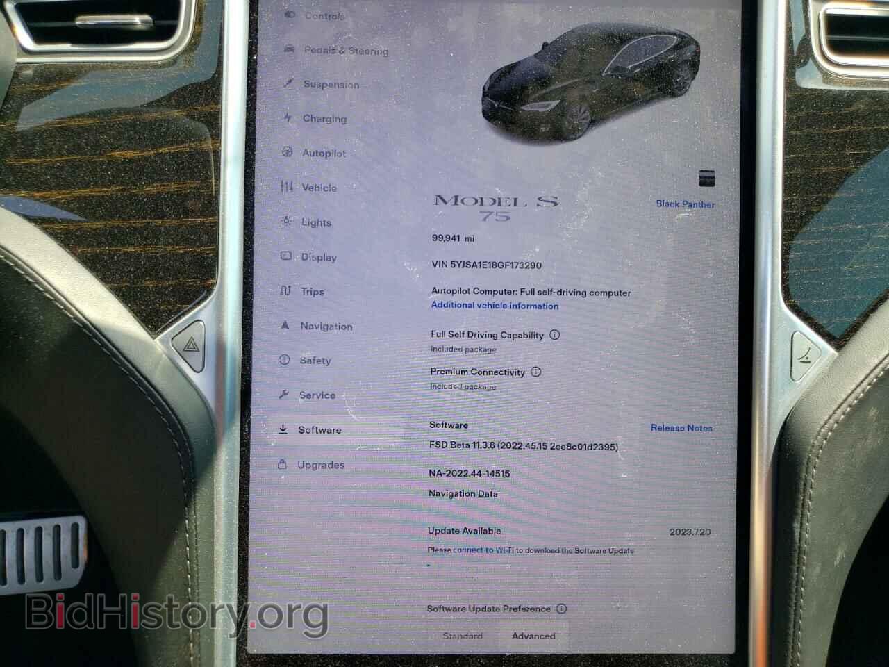 2016 TESLA MODEL S - VIN: 5YJSA1E18GF173290 - Фото 9