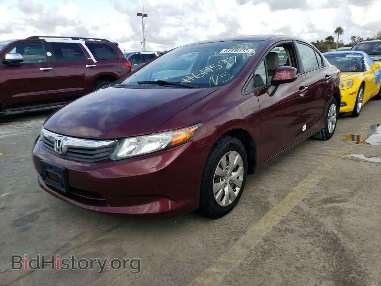 2012 HONDA CIVIC - VIN: 2HGFB2F54CH608558 - Фото 2