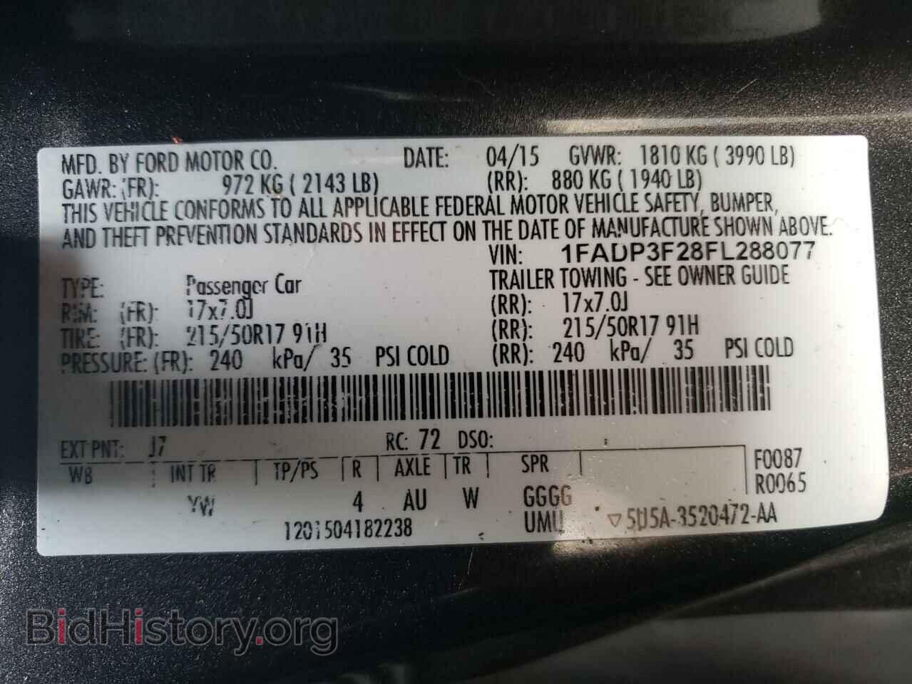 2015 FORD FOCUS - VIN: 1FADP3F28FL288077 - Photo 10