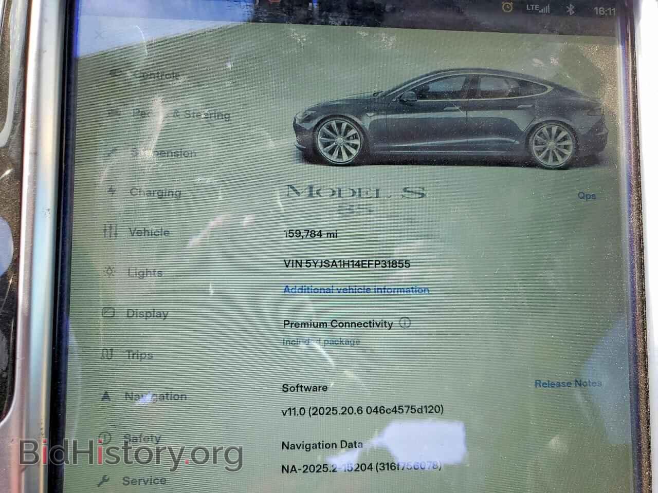 2014 TESLA MODEL S - VIN: 5YJSA1H14EFP31855 - Photo 9