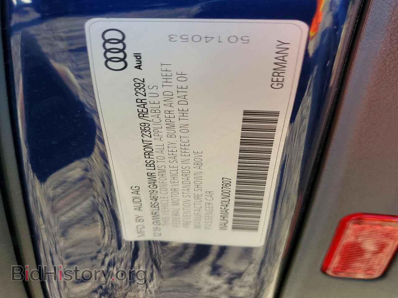 2020 AUDI A4 - VIN: WAUHMAF40LN007607 - Photo 13