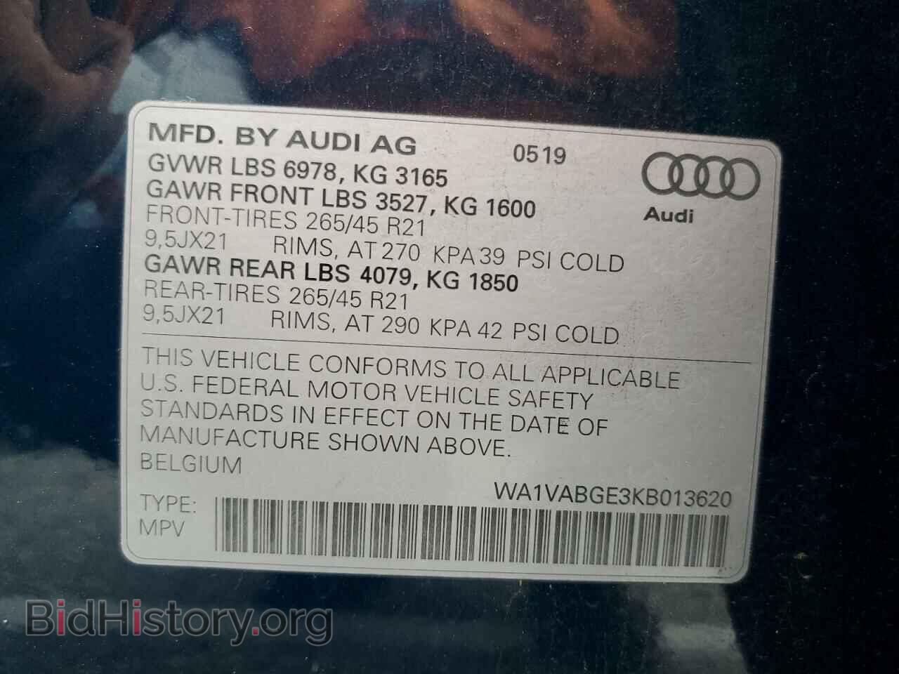 2019 AUDI E-TRON - VIN: WA1VABGE3KB013620 - Photo 13
