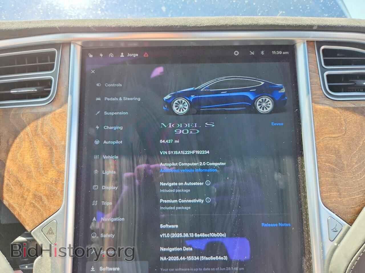 2017 TESLA MODEL S - VIN: 5YJSA1E22HF192234 - Фото 9