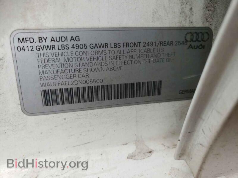 2013 Audi A4 (VIN WAUFFAFL2DN005500) — фото 10 из 10