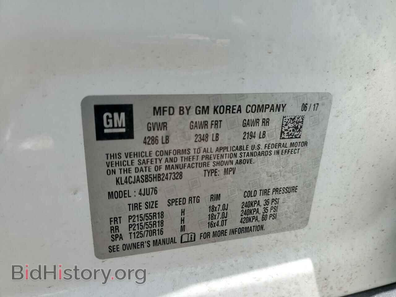 2017 BUICK ENCORE - VIN: KL4CJASB5HB247328 - Photo 13