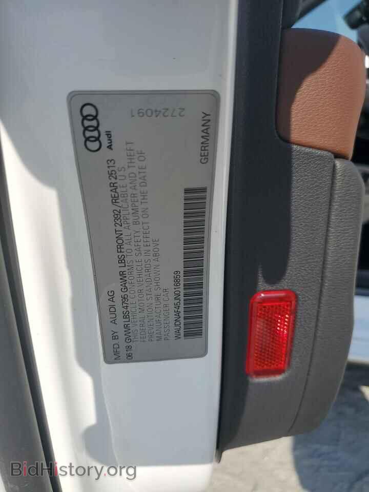 2018 AUDI A4 - VIN: WAUDNAF45JN016859 - Фото 13