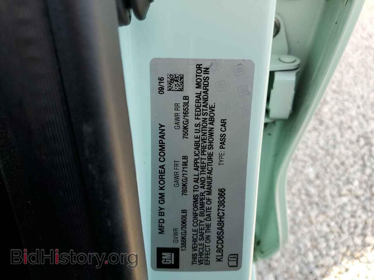 2017 CHEVROLET SPARK - VIN: KL8CD6SA8HC738366 - Фото 10