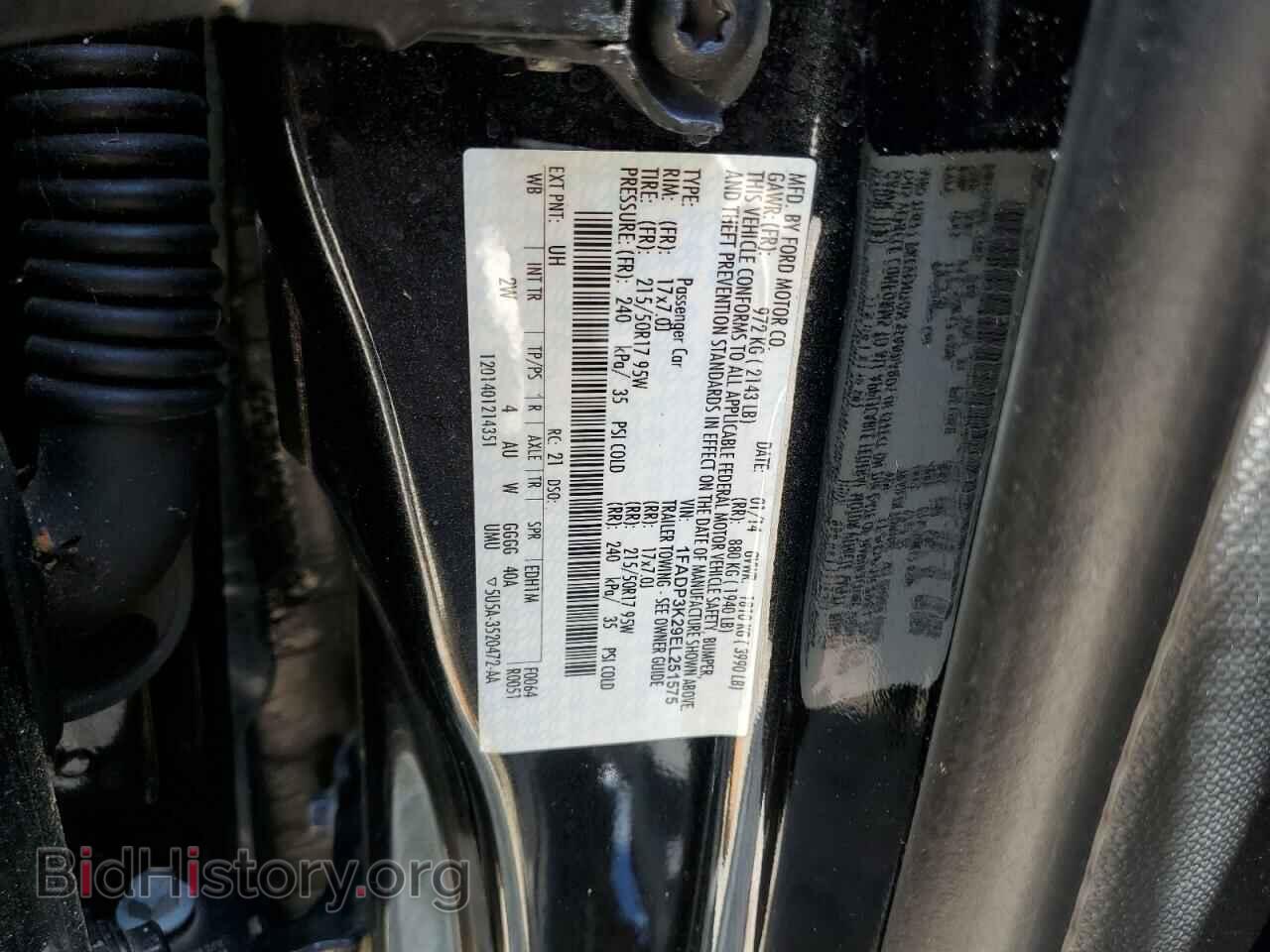 2014 FORD FOCUS - VIN: 1FADP3K29EL251575 - Фото 12