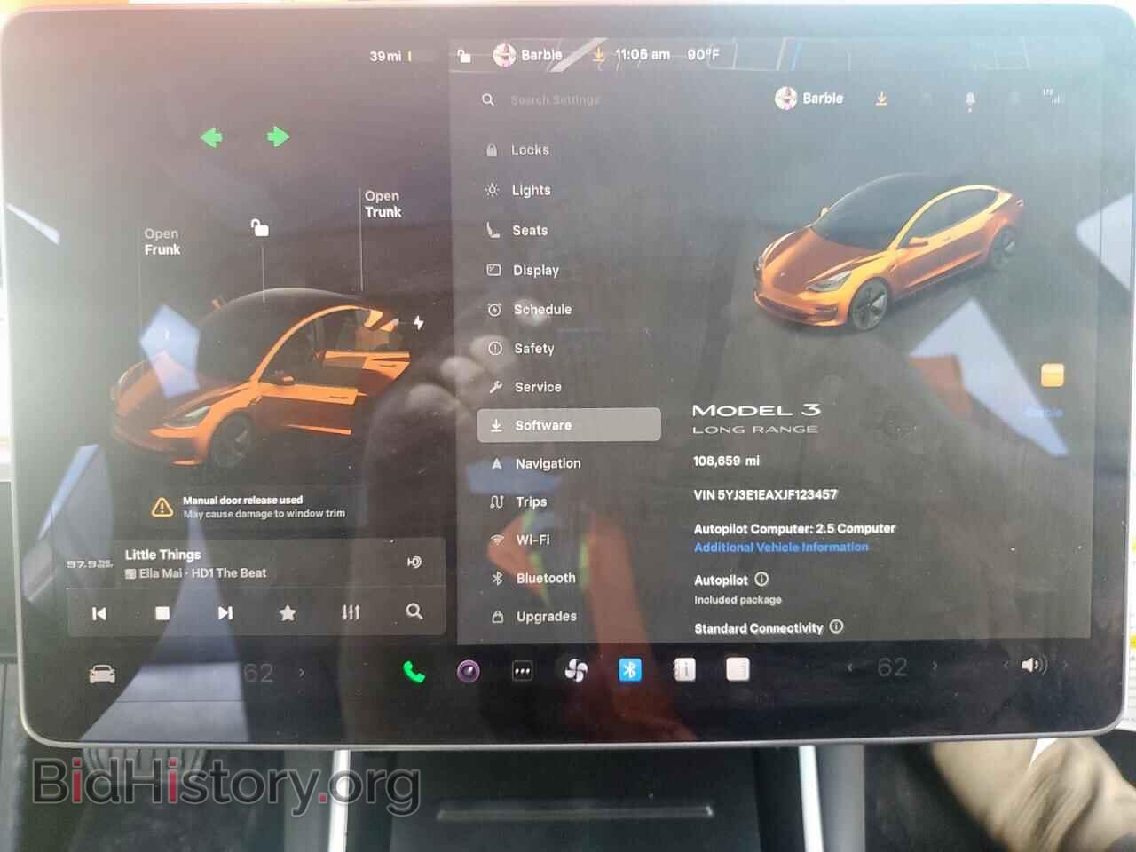2018 TESLA MODEL 3 - VIN: 5YJ3E1EAXJF123457 - Фото 9