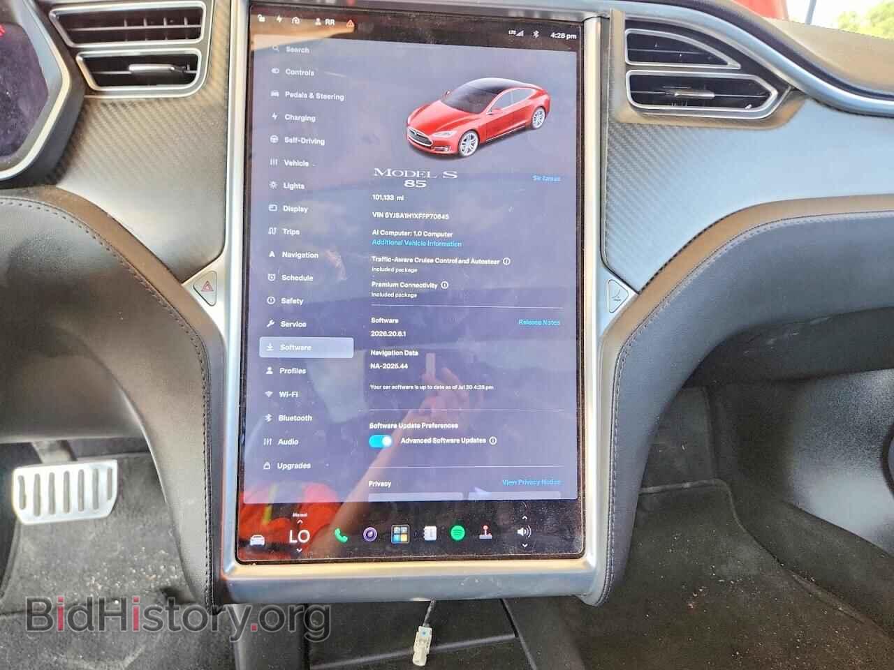 2015 TESLA MODEL S - VIN: 5YJSA1H1XFFP70645 - Photo 9