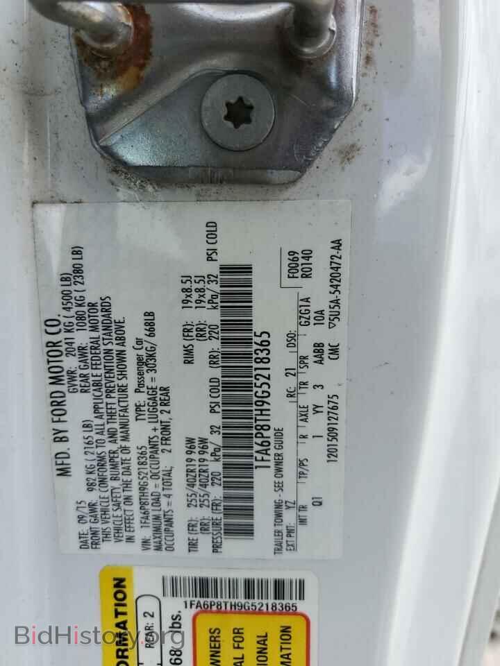 2016 FORD ALL Models - VIN: 1FA6P8TH9G5218365 - Фото 12