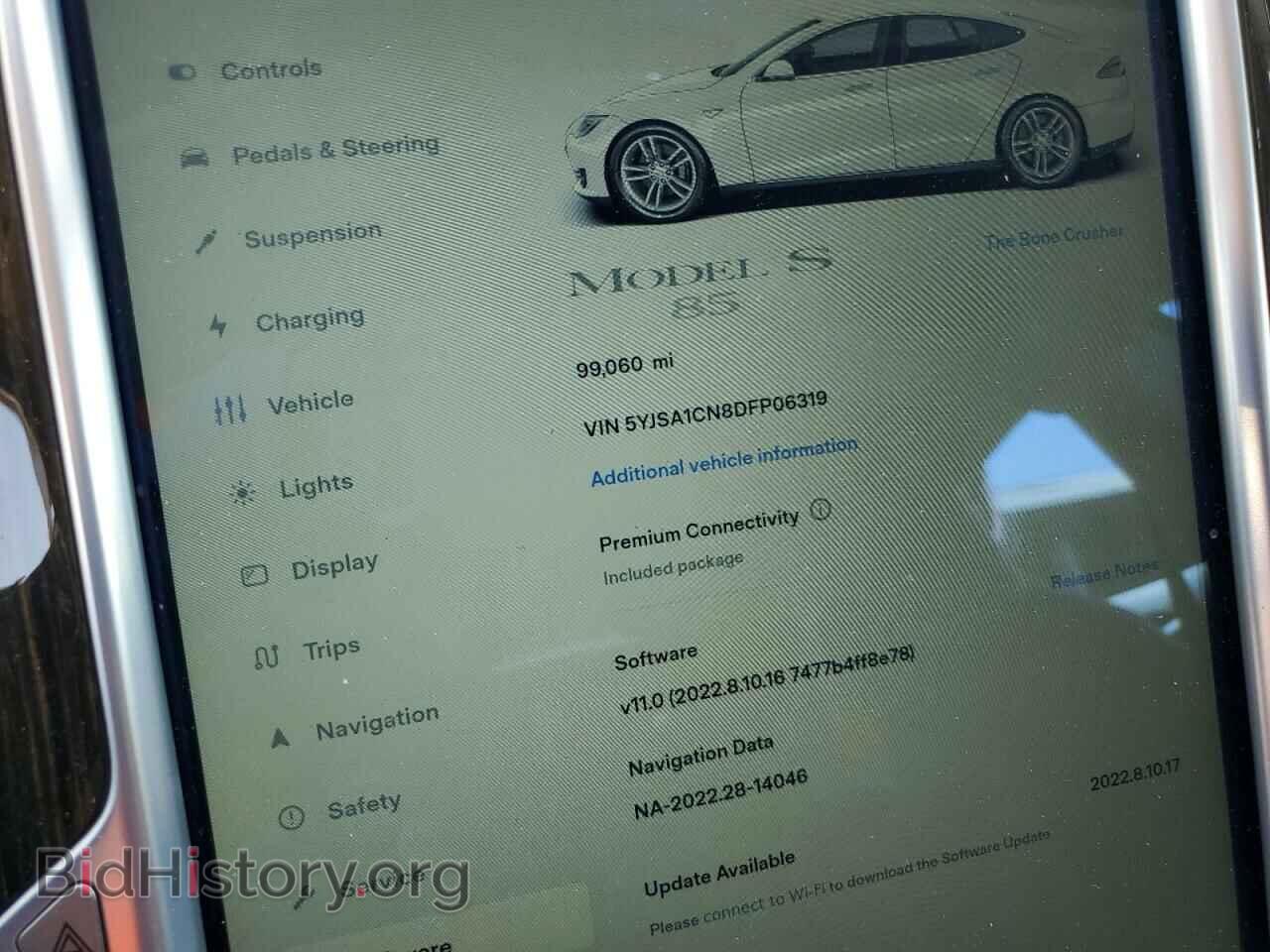 2013 TESLA MODEL S - VIN: 5YJSA1CN8DFP06319 - Фото 9