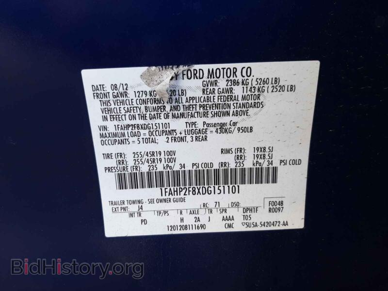 2013 Ford TAURUS (VIN 1FAHP2F8XDG151101) — photo 10 of 10