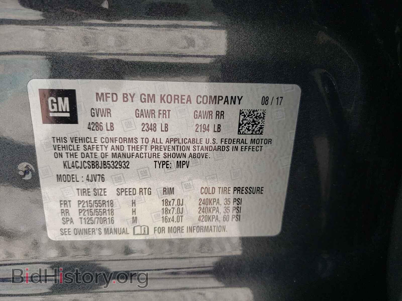 2018 BUICK ENCORE - VIN: KL4CJCSB8JB532932 - Photo 10
