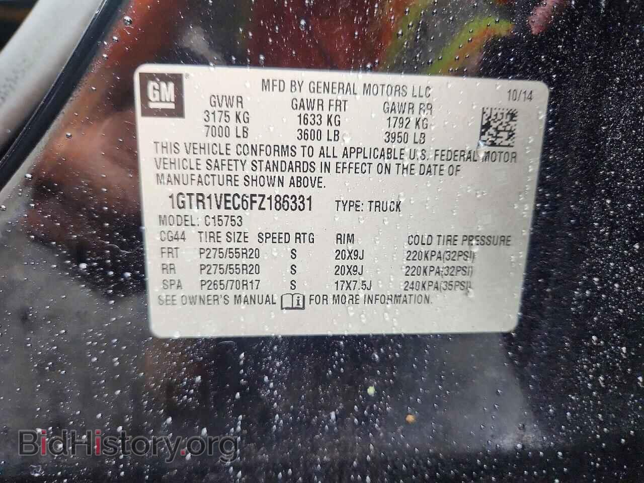 2015 GMC SIERRA - VIN: 1GTR1VEC6FZ186331 - Photo 12