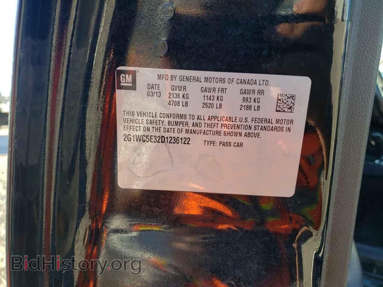 2013 CHEVROLET IMPALA - VIN: 2G1WC5E32D1236122 - Фото 10