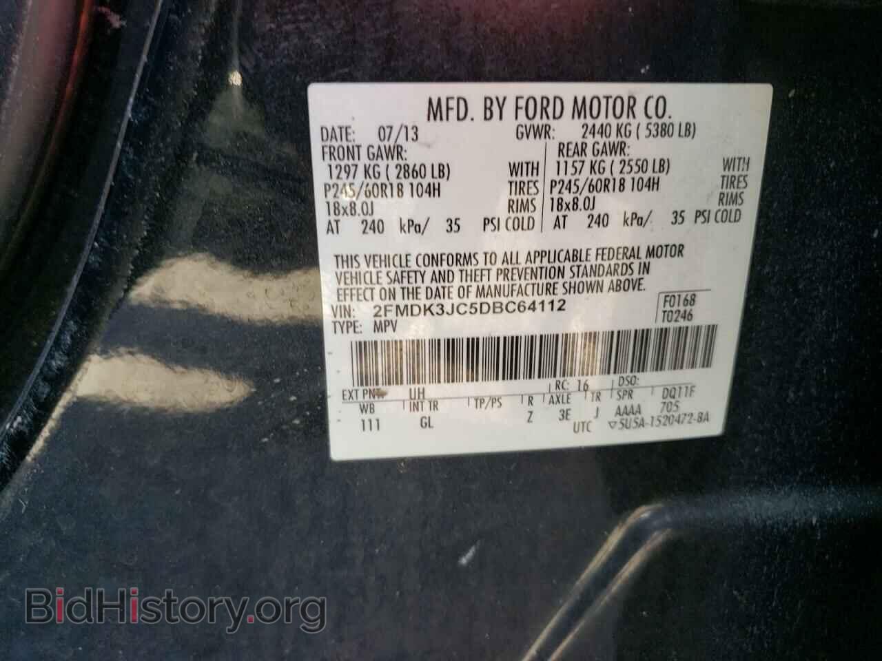 2013 FORD EDGE - VIN: 2FMDK3JC5DBC64112 - Photo 10