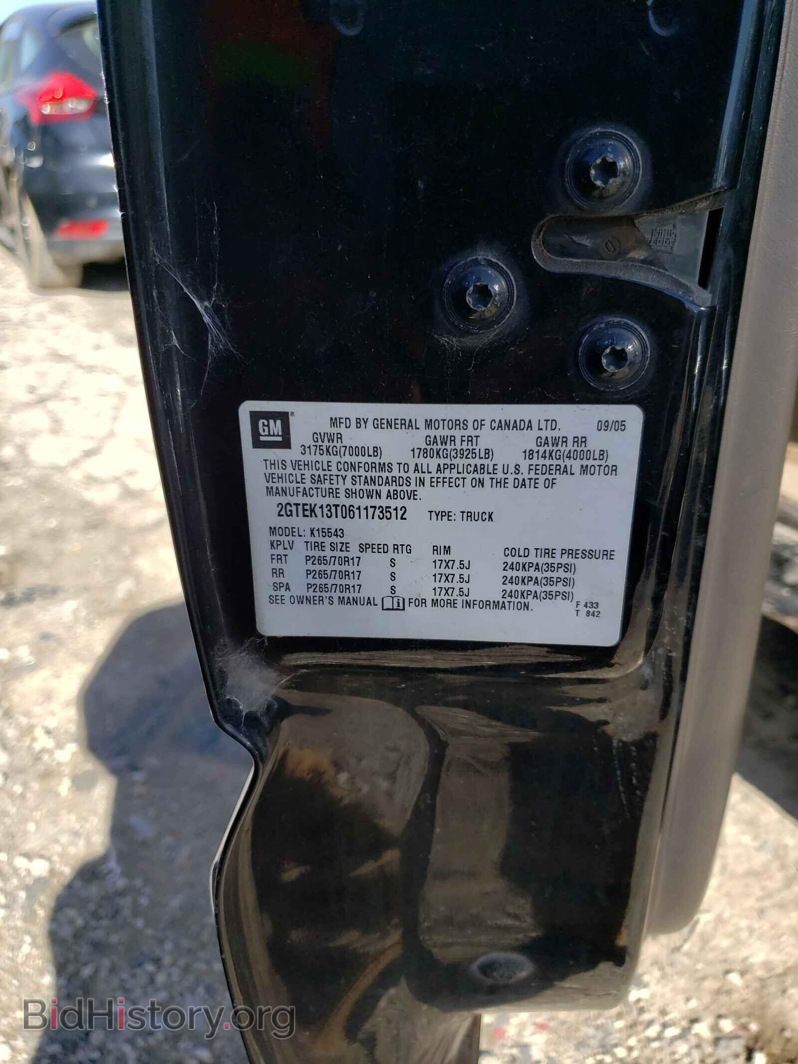 2006 GMC SIERRA - VIN: 2GTEK13T061173512 - Фото 10