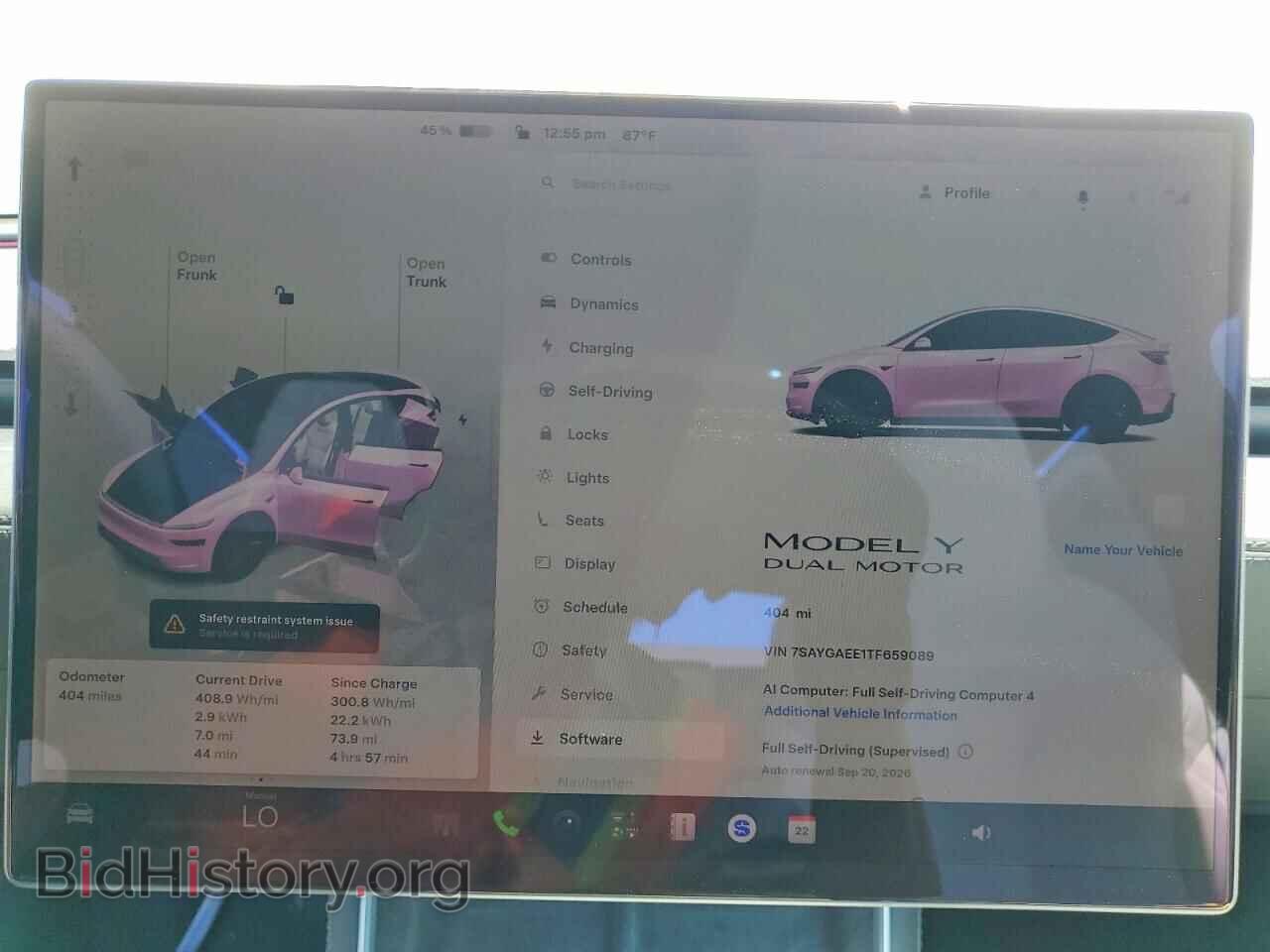 2026 TESLA MODEL Y - VIN: 7SAYGAEE1TF659089 - Photo 9