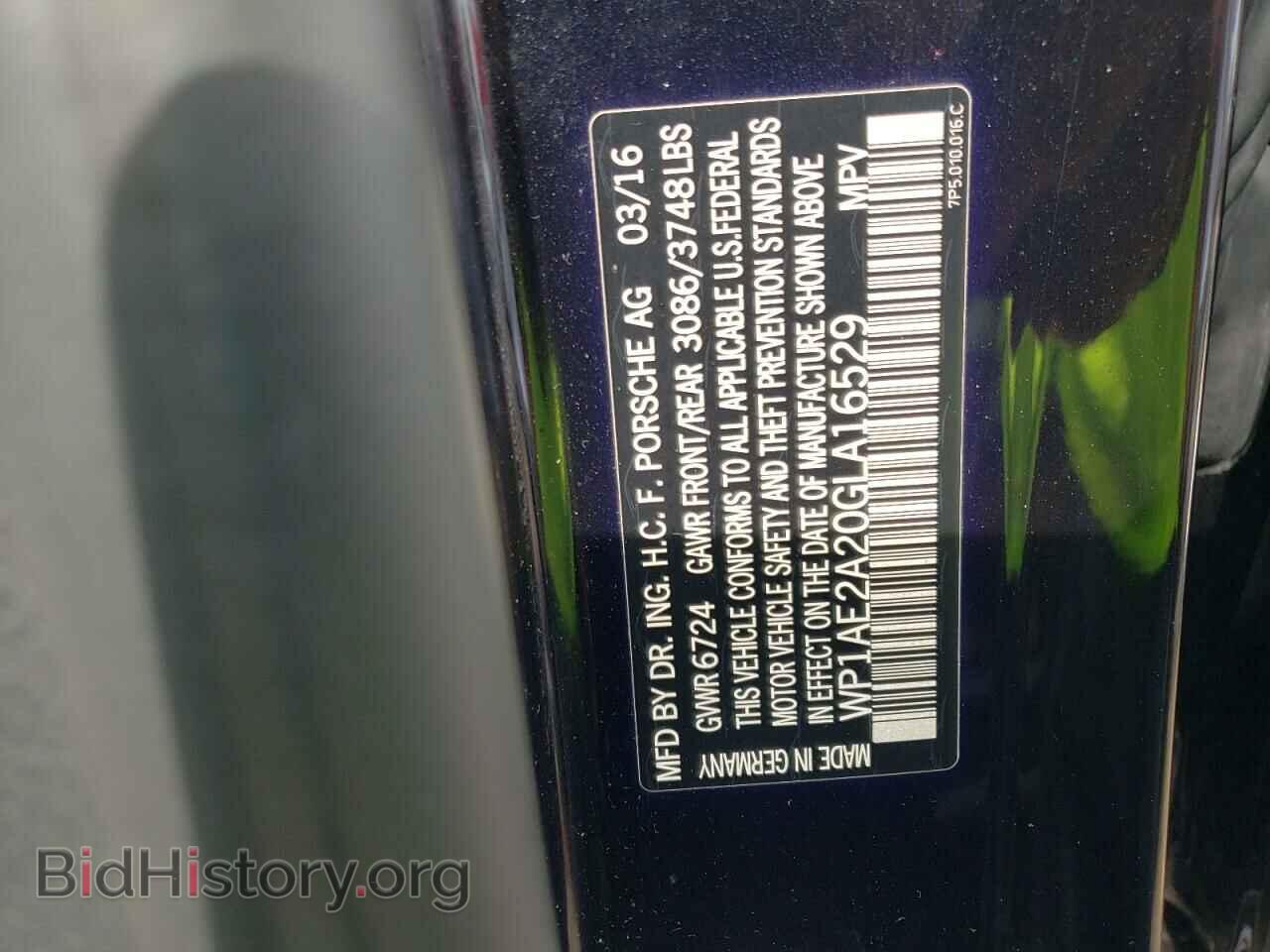 2016 PORSCHE CAYENNE - VIN: WP1AE2A20GLA16529 - Фото 12
