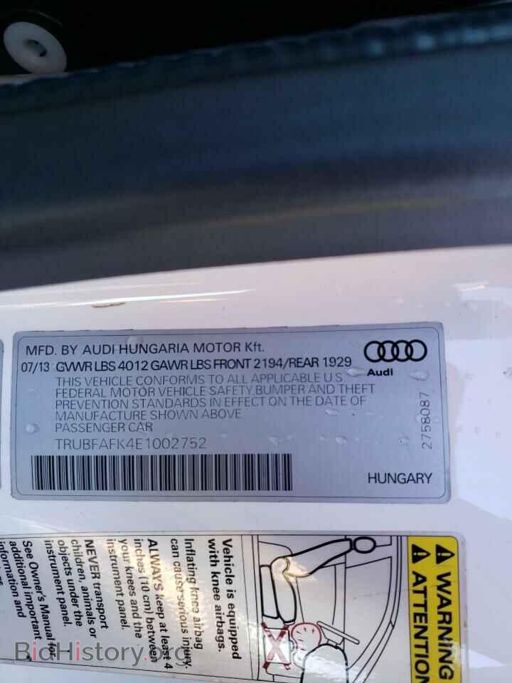 2014 AUDI TT - VIN: TRUBFAFK4E1002752 - Фото 10