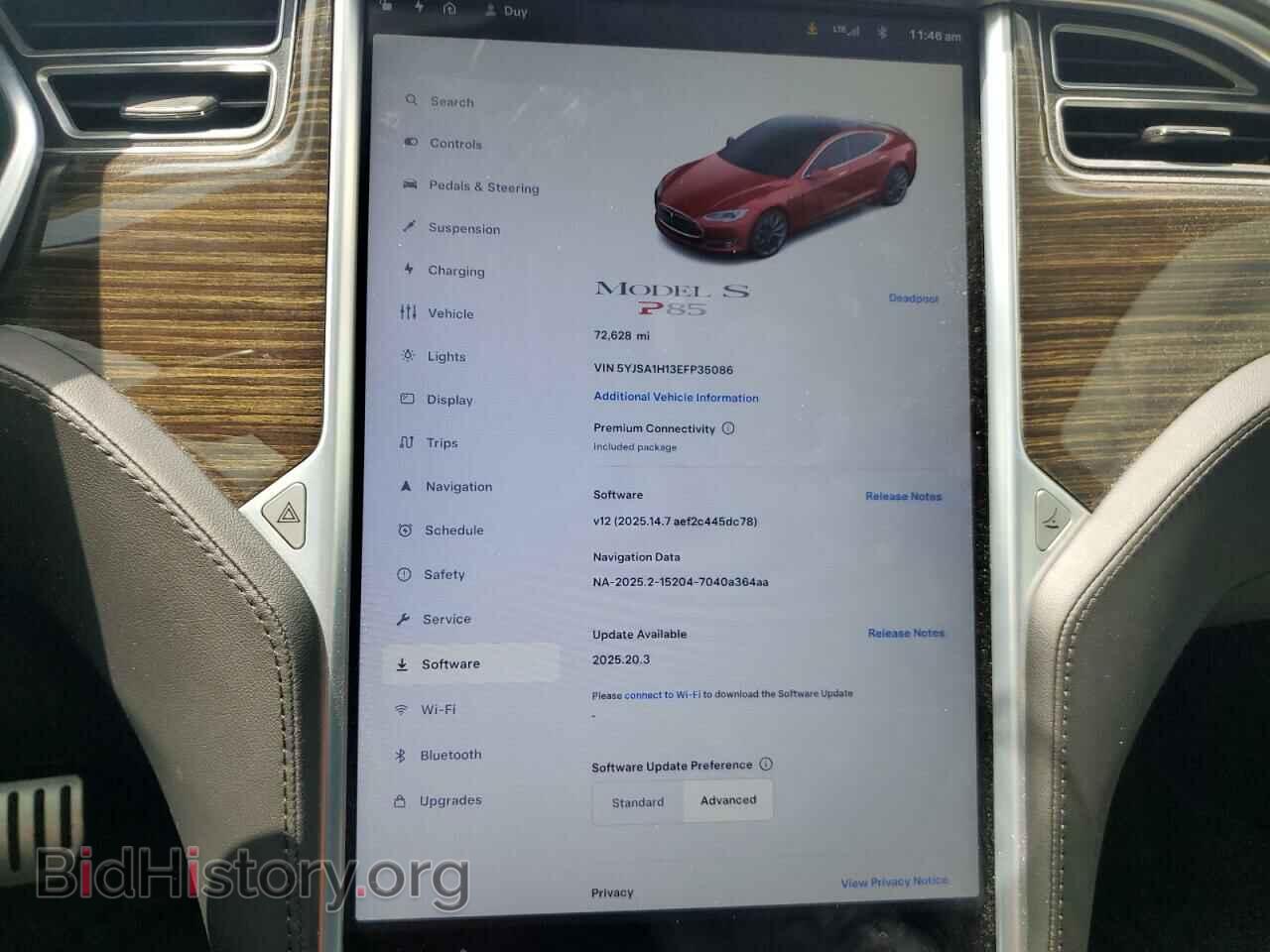 2014 TESLA MODEL S - VIN: 5YJSA1H13EFP35086 - Photo 9