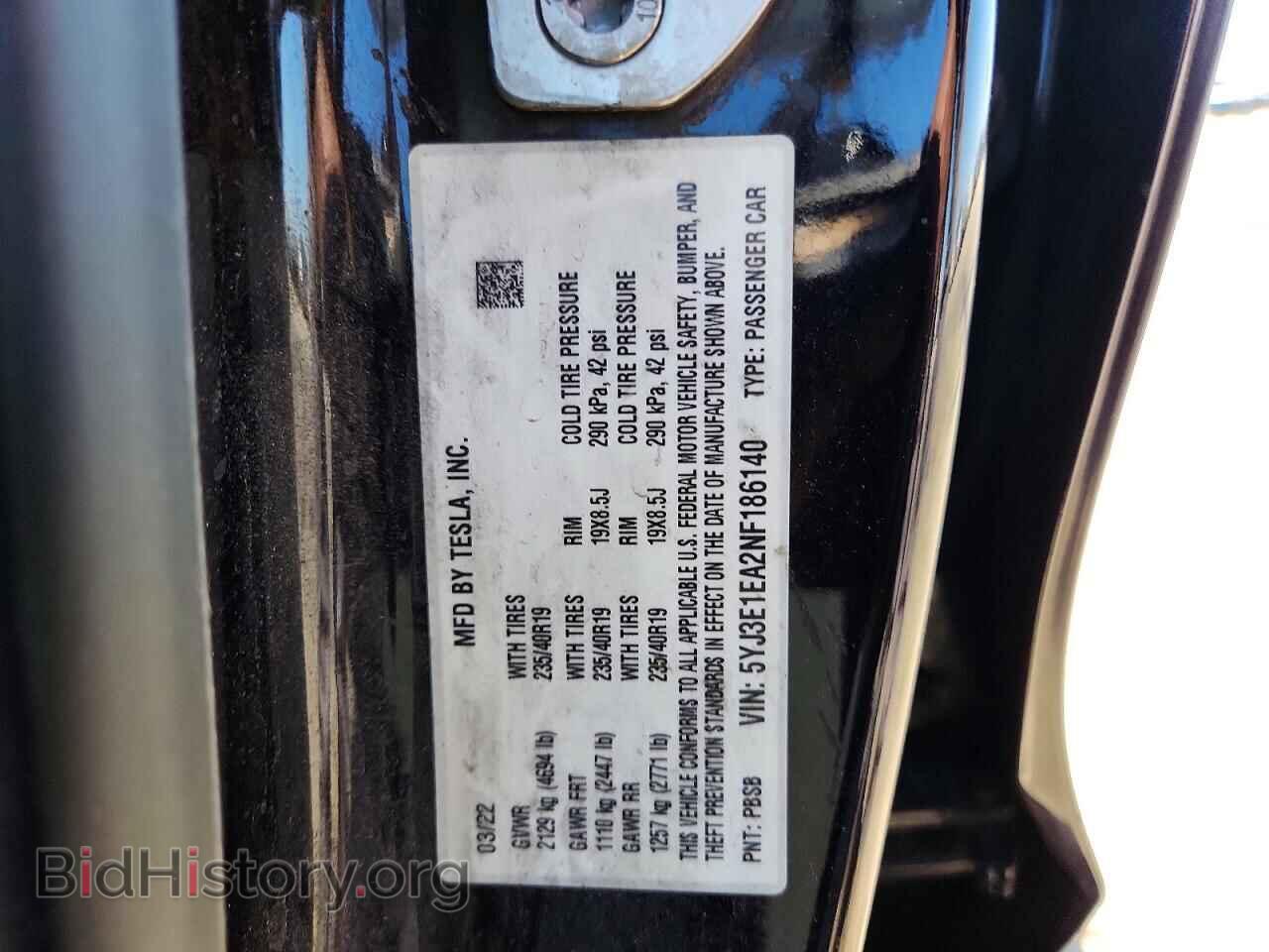 2022 TESLA MODEL 3 - VIN: 5YJ3E1EA2NF186140 - Photo 12