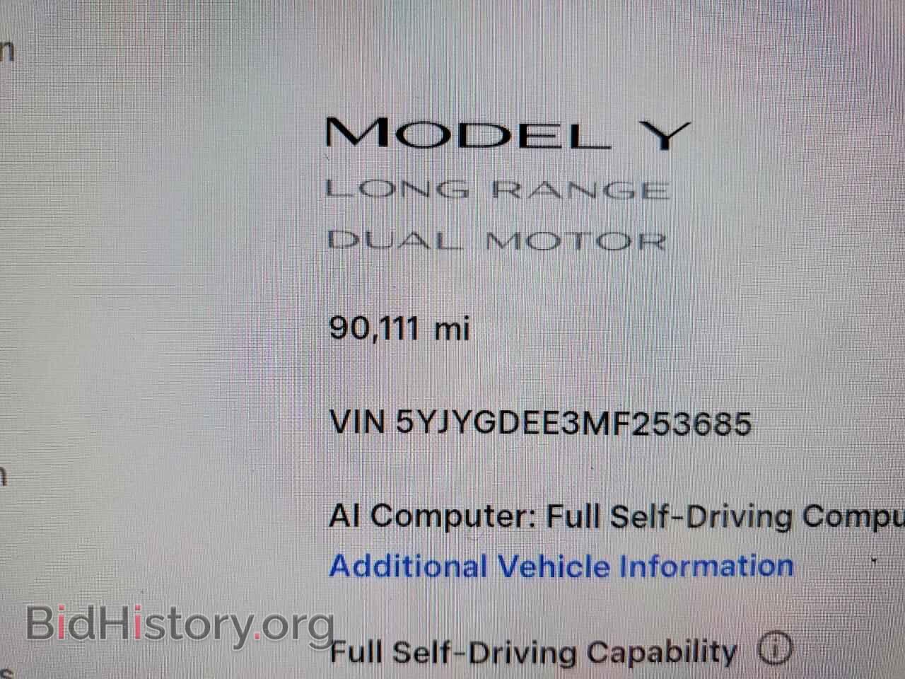 2021 TESLA MODEL Y - VIN: 5YJYGDEE3MF253685 - Photo 9