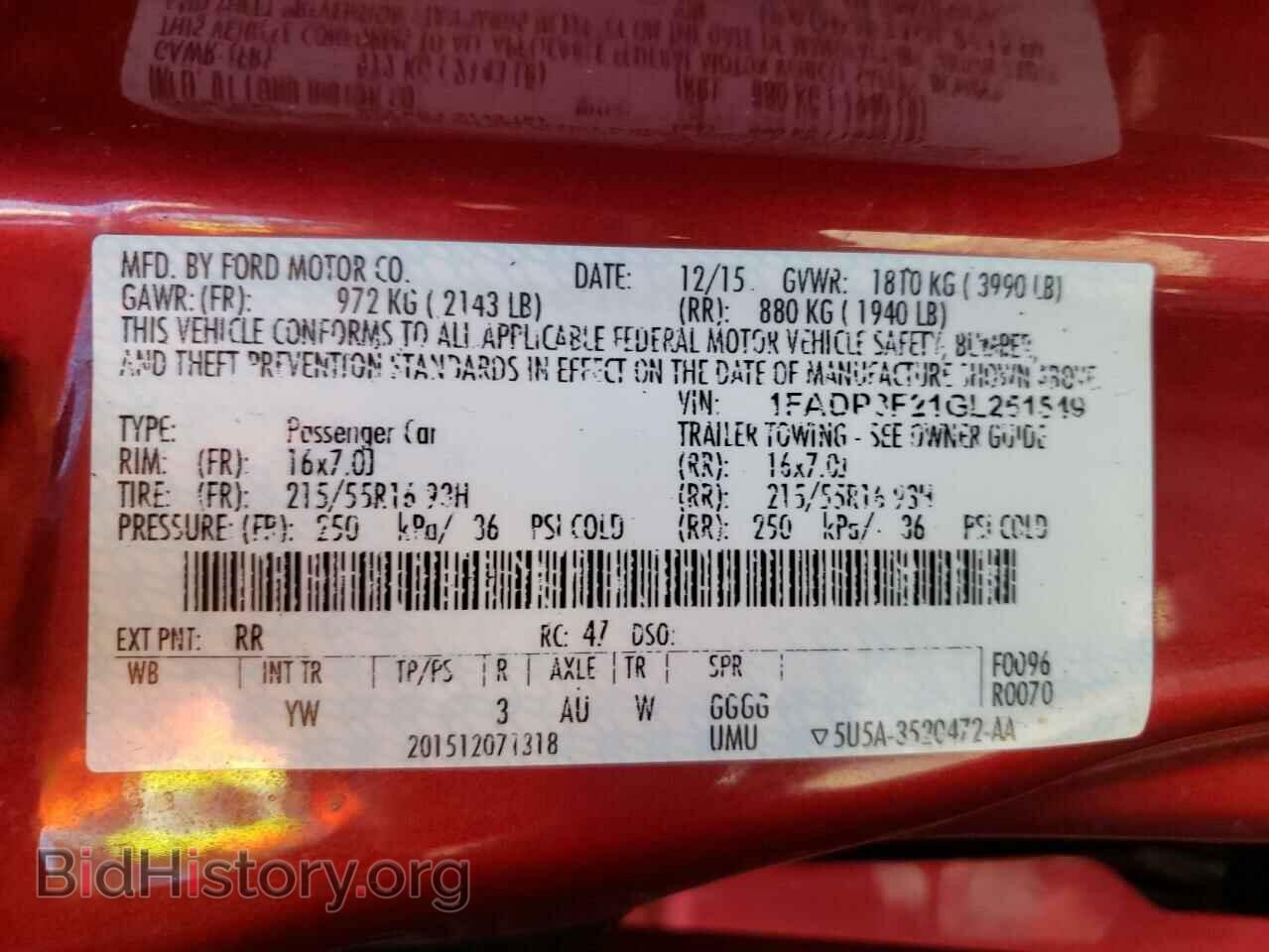 2016 FORD FOCUS - VIN: 1FADP3F21GL251549 - Photo 10