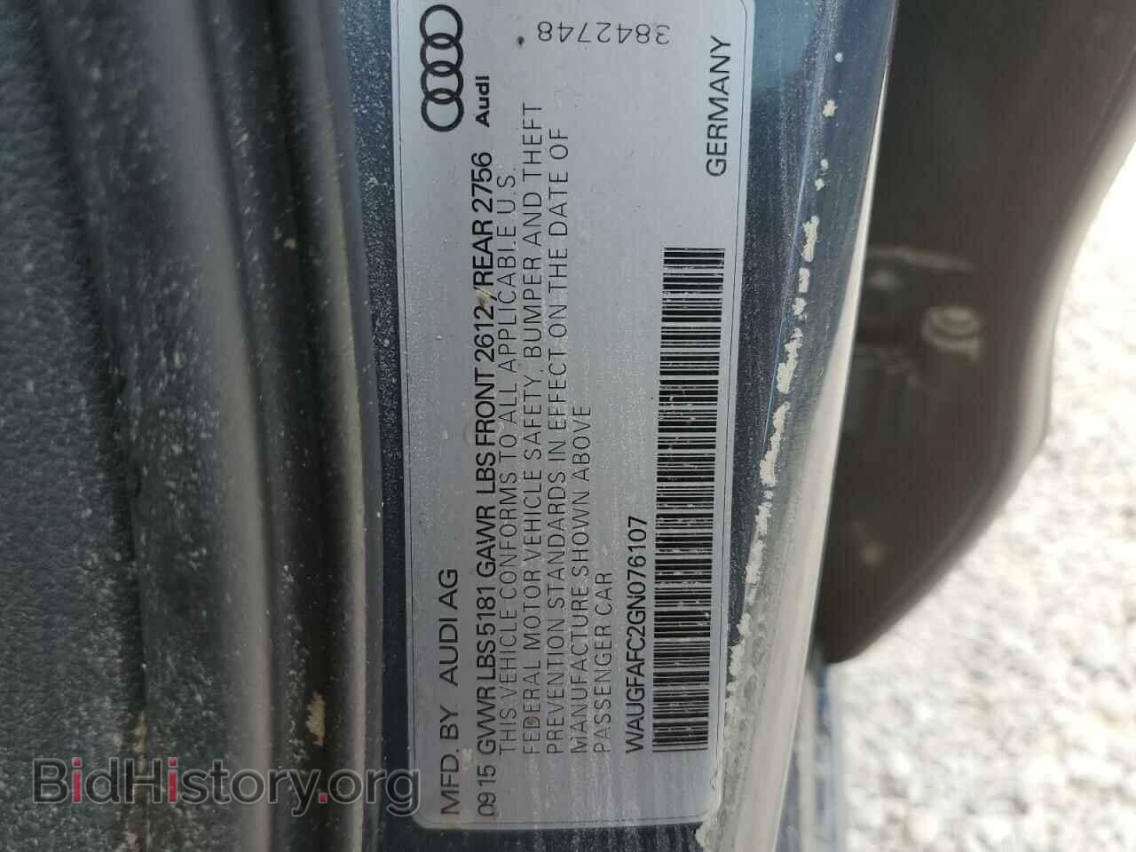 2016 AUDI A6 - VIN: WAUGFAFC2GN076107 - Фото 10