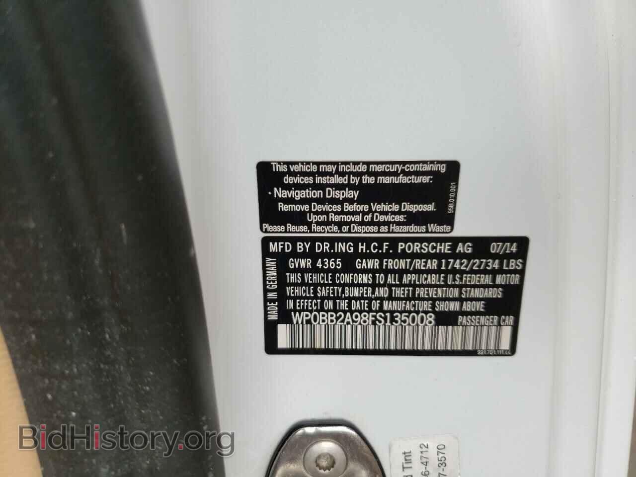 2015 PORSCHE 911 - VIN: WP0BB2A98FS135008 - Фото 10