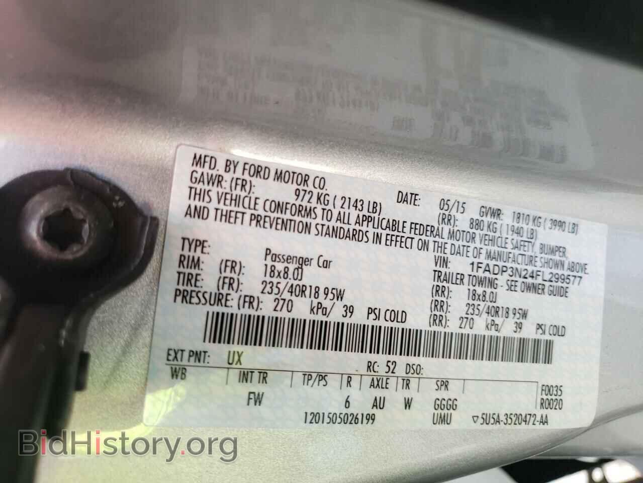 2015 FORD FOCUS - VIN: 1FADP3N24FL299577 - Фото 10
